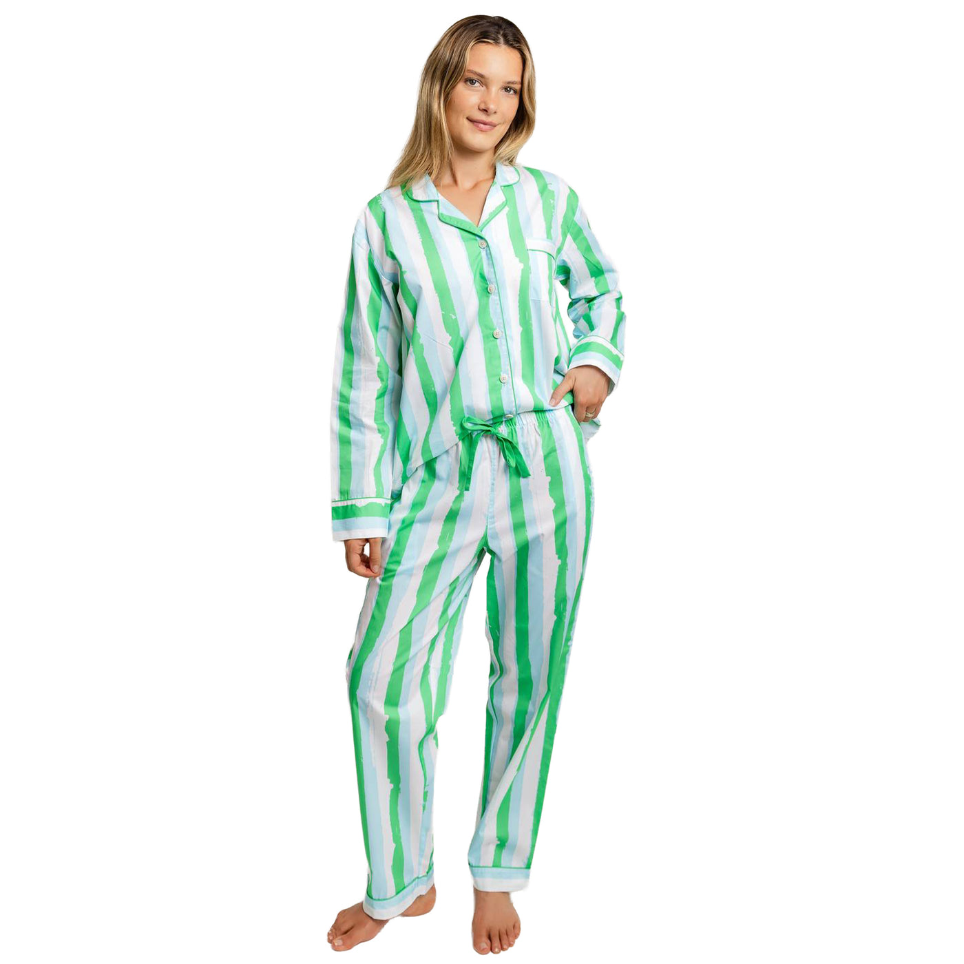Women's Drawbertson Wild Stripes Long PJ Set