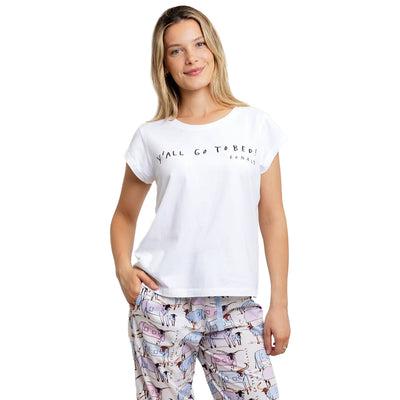 Women's Drawbertson Y'All Go To Bed T-Shirt