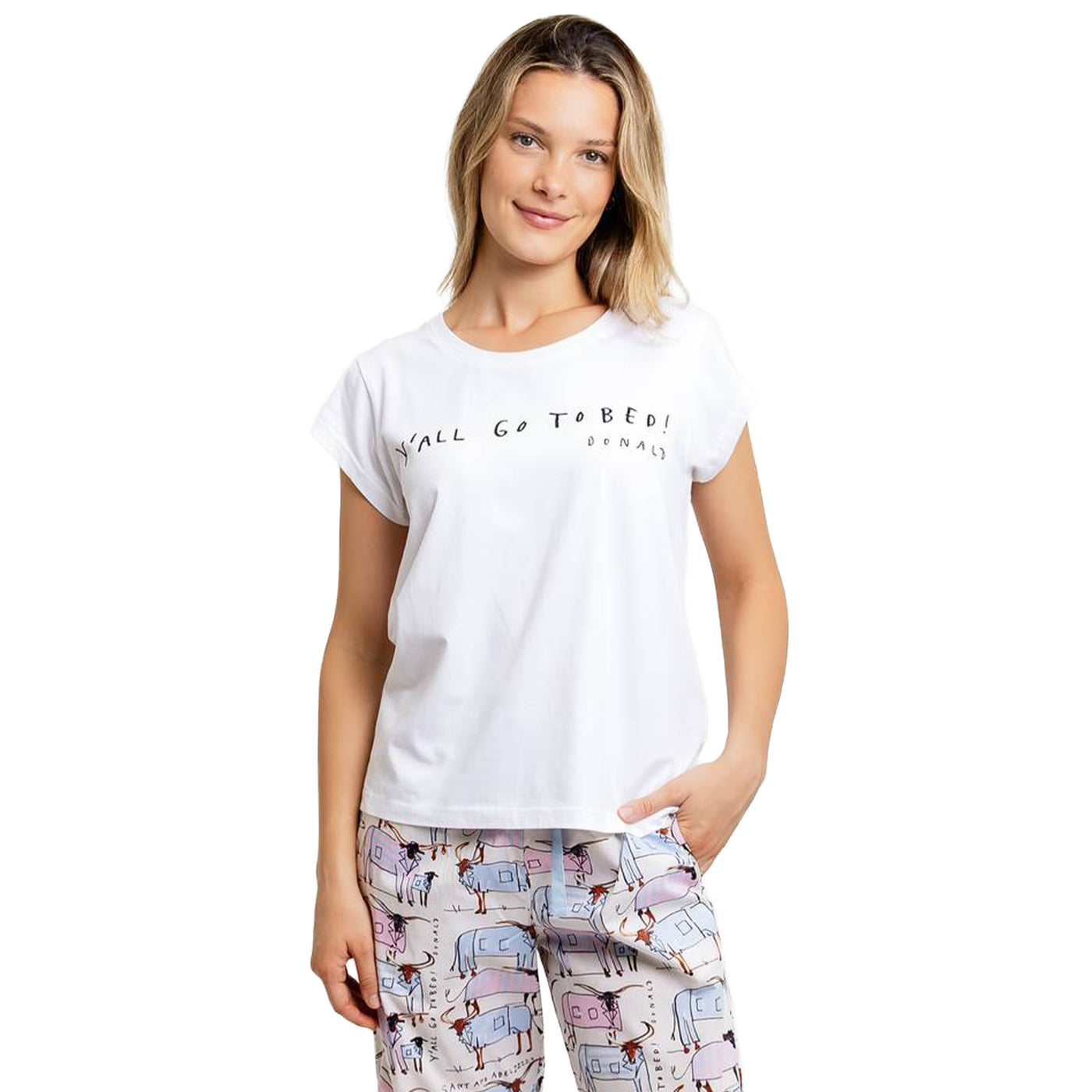 Women's Drawbertson Y'All Go To Bed T-Shirt