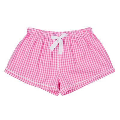 Women's Hepburn Gingham Pink Boxer Shorts