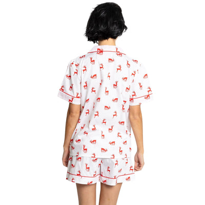 Women's Reindeer Red Short PJ Set