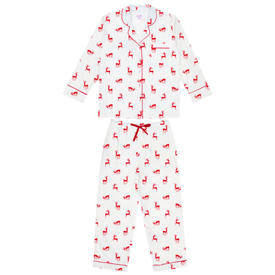 Women's Reindeer Red Long PJ Set