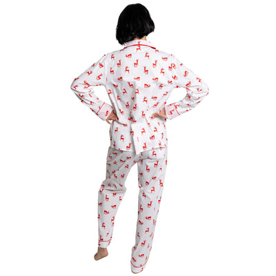 Women's Reindeer Red Long PJ Set