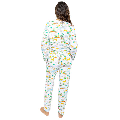 Women's Trunks Up Jersey Long PJ Set