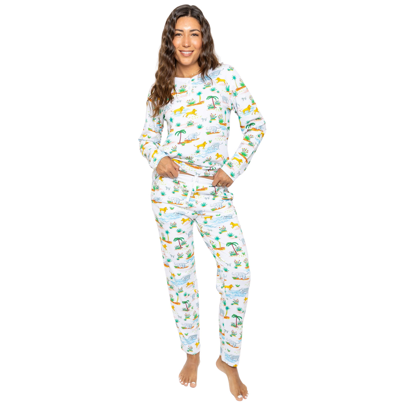 Women's Trunks Up Jersey Long PJ Set