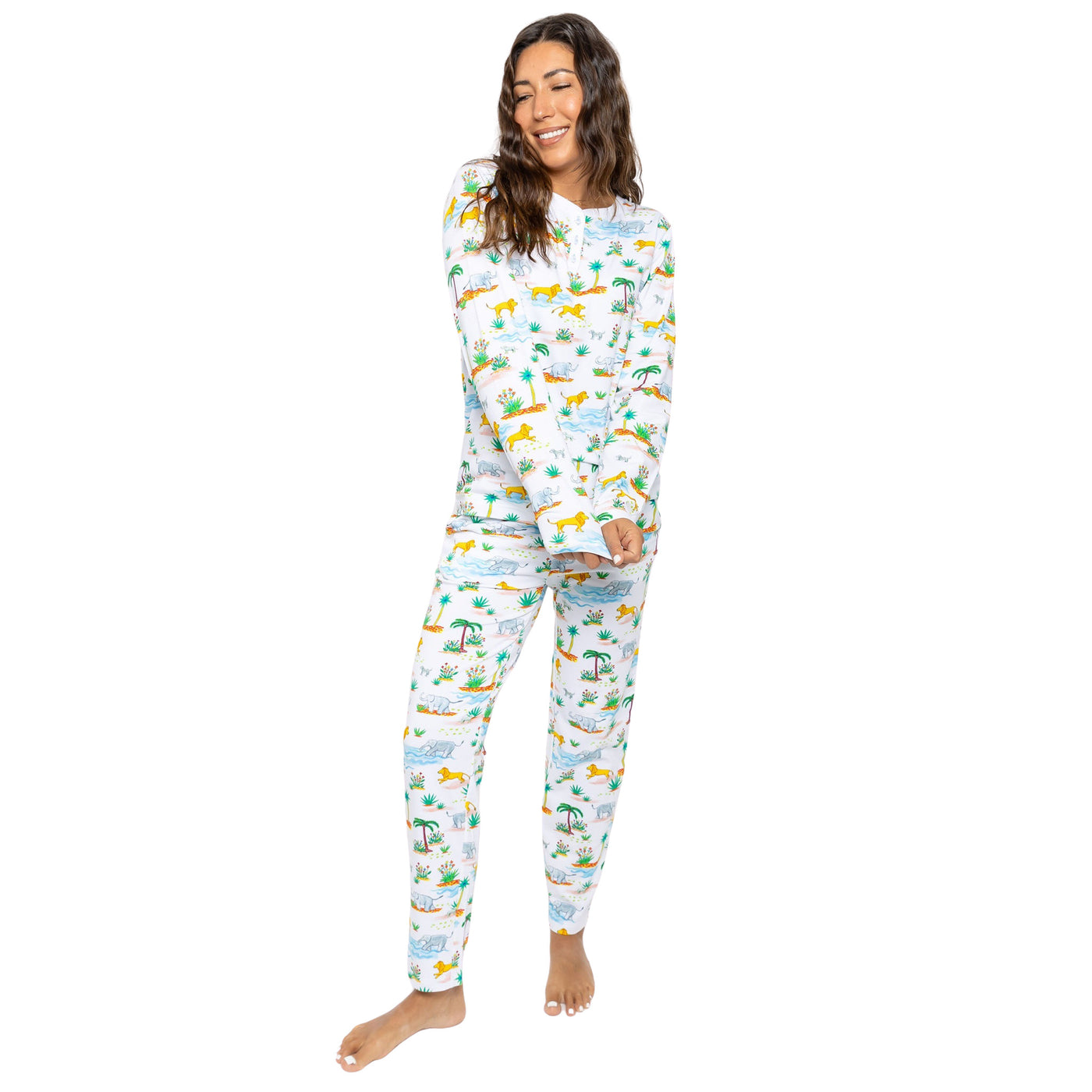 Women's Trunks Up Jersey Long PJ Set