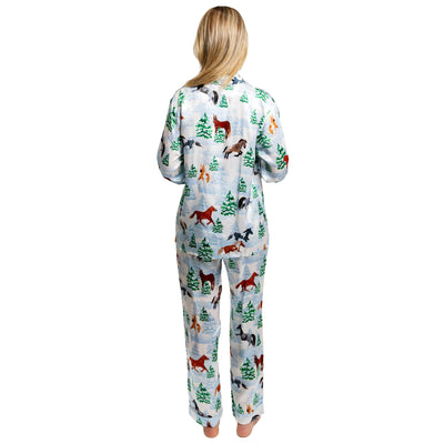 Women's Skydog Wild & Free SILK Long PJ Set