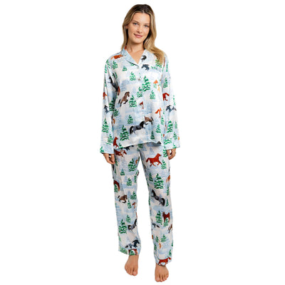 Women's Skydog Wild & Free SILK Long PJ Set