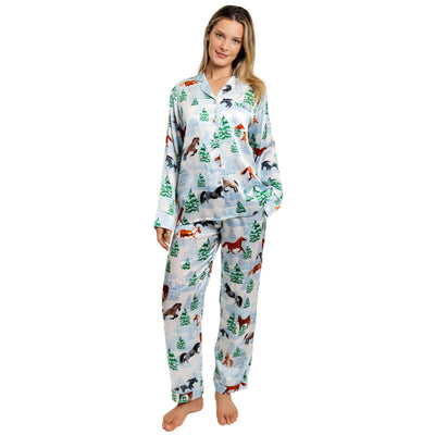 Women's Skydog Wild & Free SILK Long PJ Set
