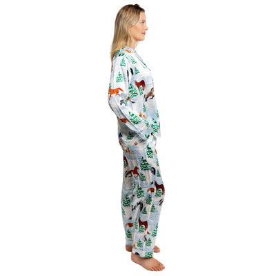 Women's Skydog Wild & Free SILK Long PJ Set