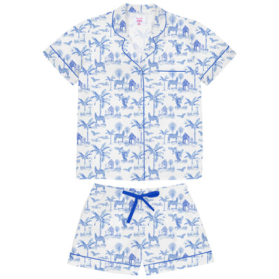 Women's Skydog Blue Short PJ Set