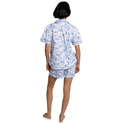 Women's Skydog Blue Short PJ Set