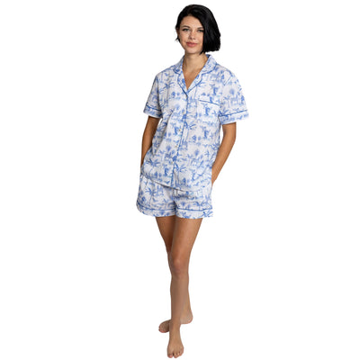 Women's Skydog Blue Short PJ Set