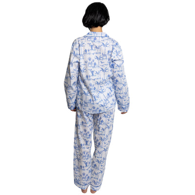 Women's Skydog Blue Long PJ Set