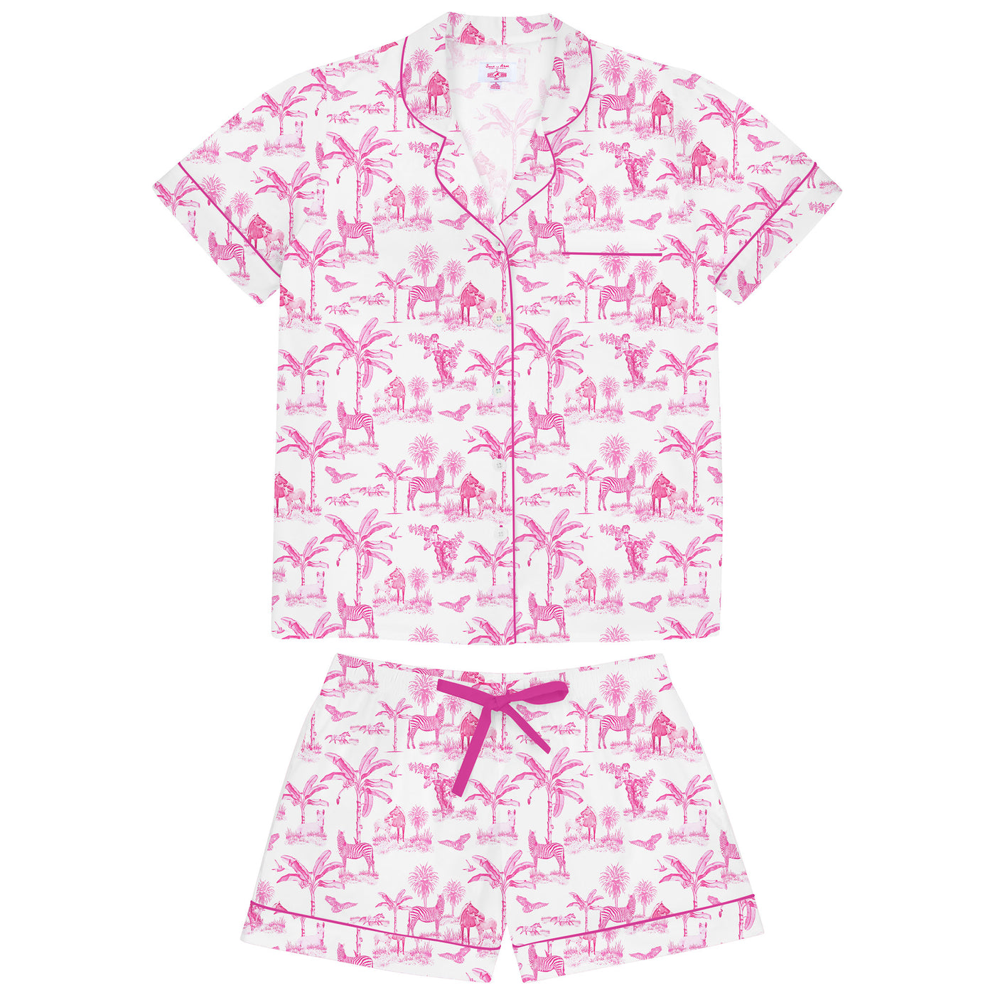 Women's Skydog Pink Short PJ Set