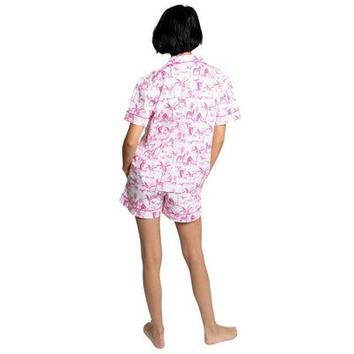 Women's Skydog Pink Short PJ Set