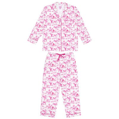 Women's Skydog Pink Long PJ Set