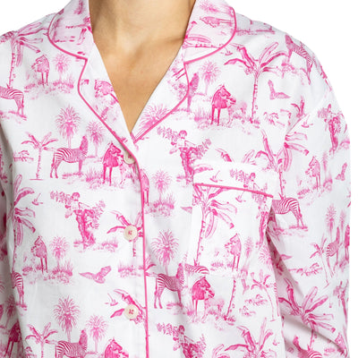 Women's Skydog Pink Long PJ Set