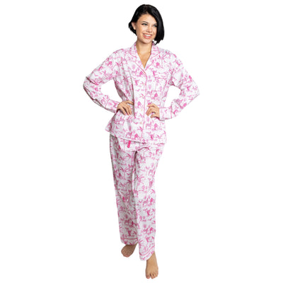 Women's Skydog Pink Long PJ Set