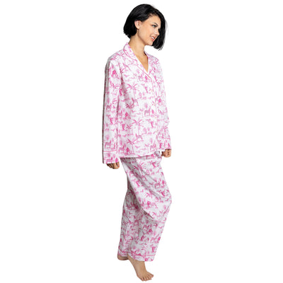 Women's Skydog Pink Long PJ Set