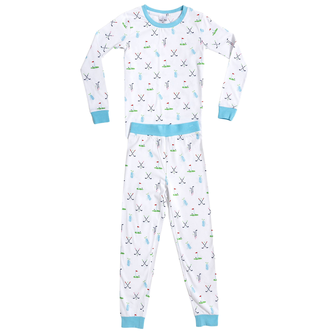 Kids Golf Printed Long PJ Set
