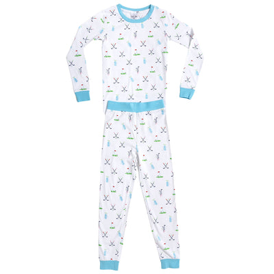 Kids Golf Printed Long PJ Set