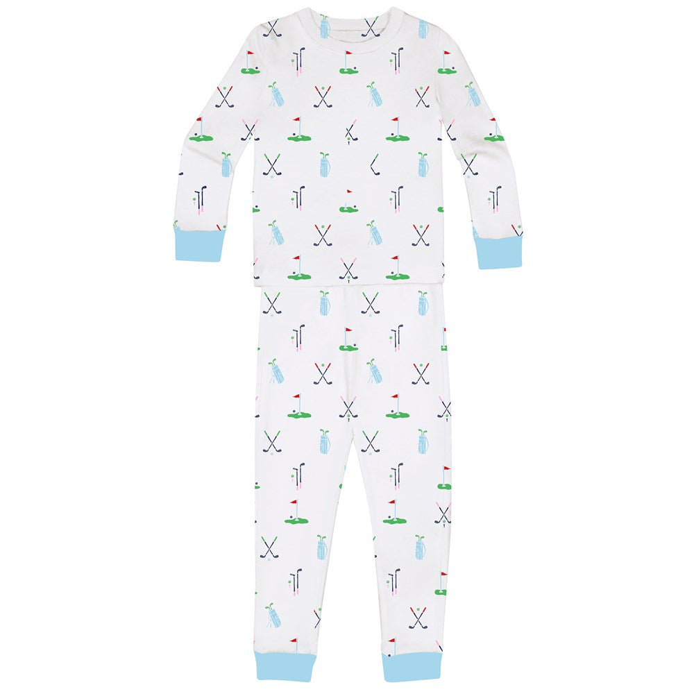 Kids Golf Printed Long PJ Set