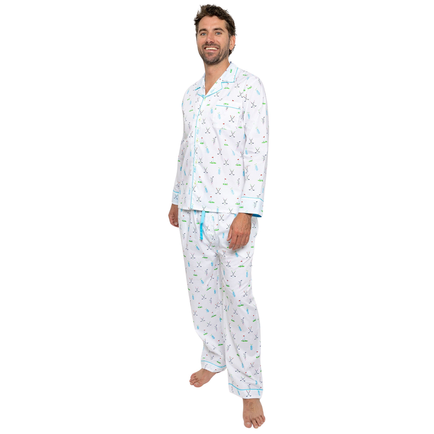 Mens Golf Long Pajama Set