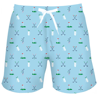 Men's Golf Blue Swim Shorts