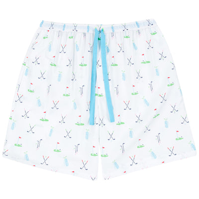 Mens Golf Printed Sleep Shorts
