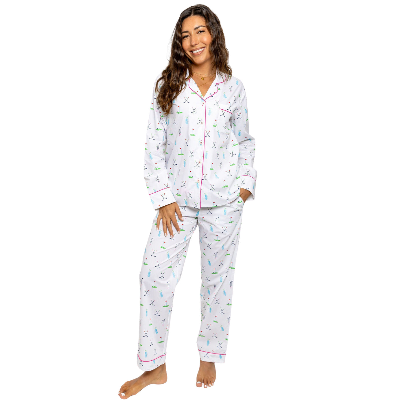 Womens Golf Comfortable Long PJ Set