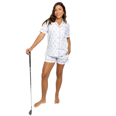 Womens Golf Cotton Short Pajama