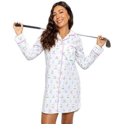 Womens Golf Printed Night Shirts