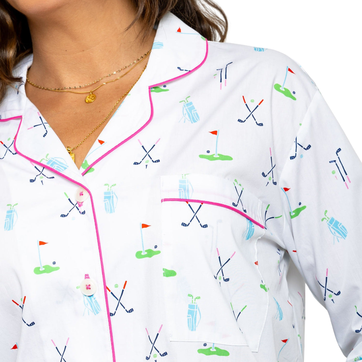 Womens Golf Pure Cotton Night Shirt