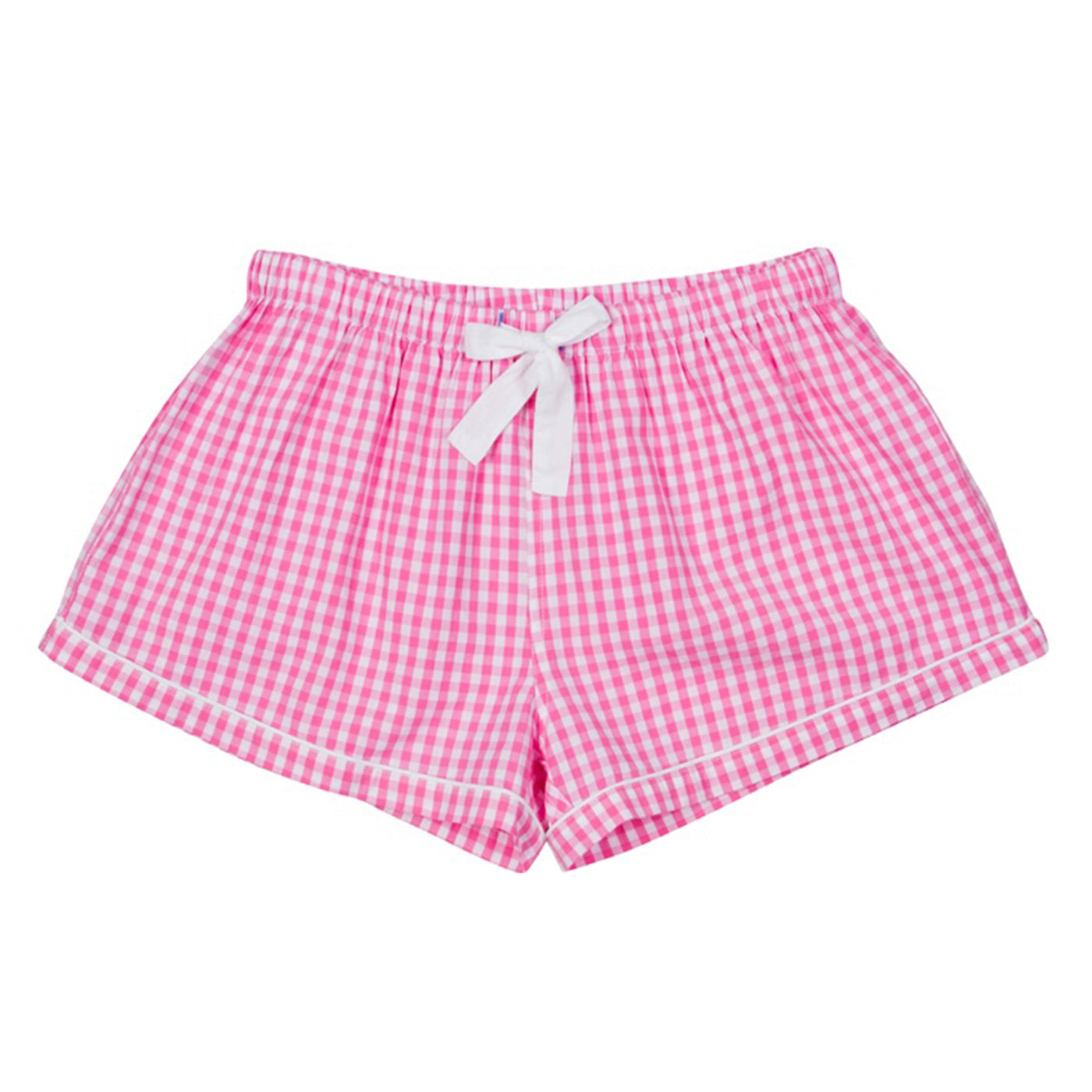 Womens Hepburn Gingham Pink Boxer Shorts
