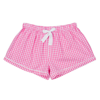 Womens Hepburn Gingham Pink Boxer Shorts