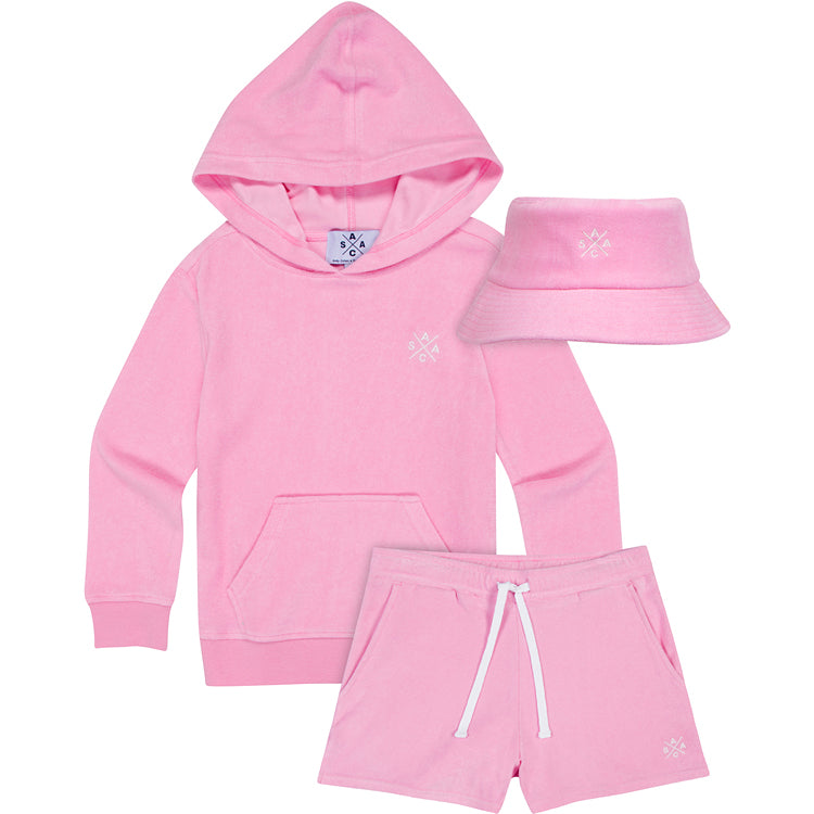 Kids Andy Cohen Pink Terry Shorts