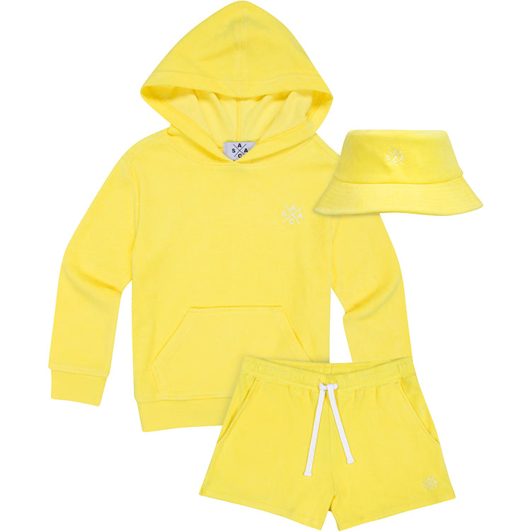 Kids Andy Cohen Yellow Terry Hoodie