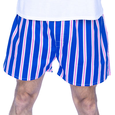 Men's Andy Cohen Blue Stripe Boxer Shorts