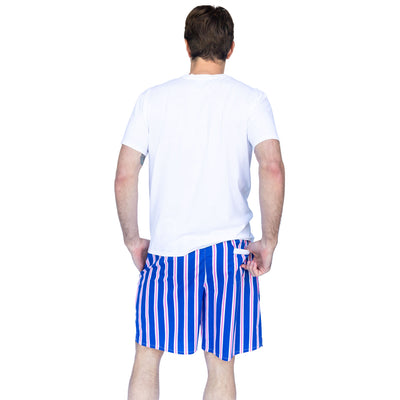 Men's Andy Cohen Blue Stripe Sleep Shorts