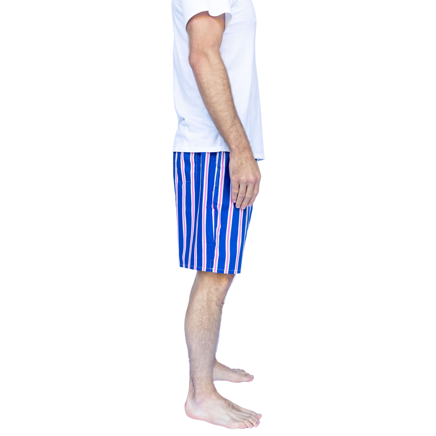 Men's Andy Cohen Blue Stripe Sleep Shorts