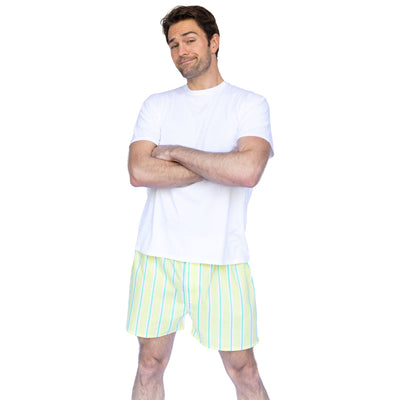 Men's Andy Cohen Yellow Stripe Boxer Shorts