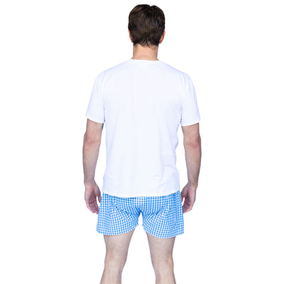 Men's Hepburn Gingham Light Blue Boxer Shorts