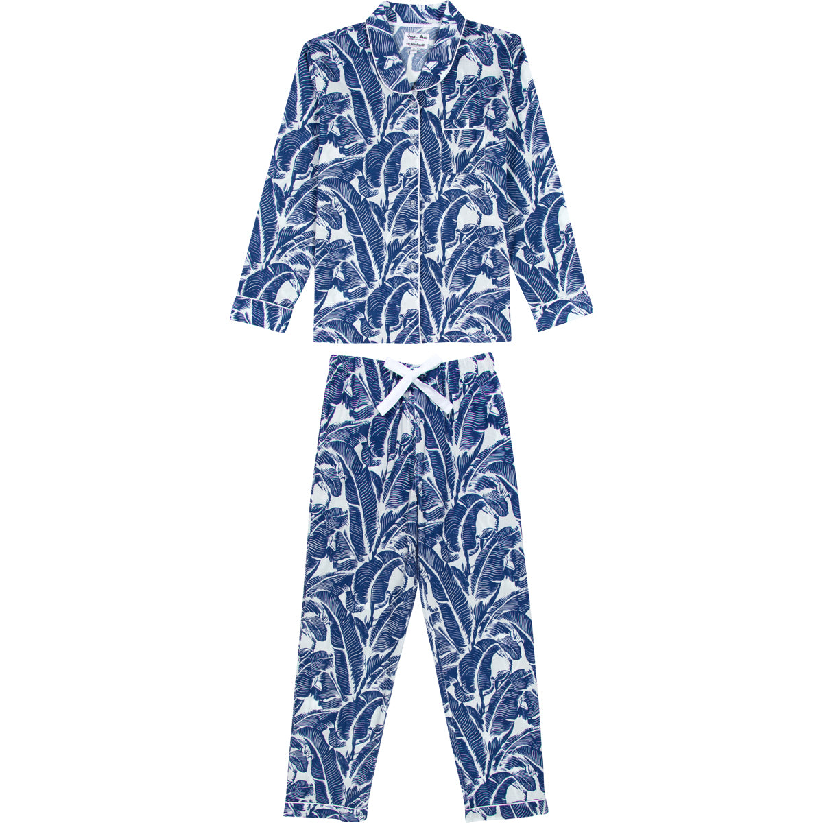 Women's Blue Martinique® Banana Leaf Long PJ Set