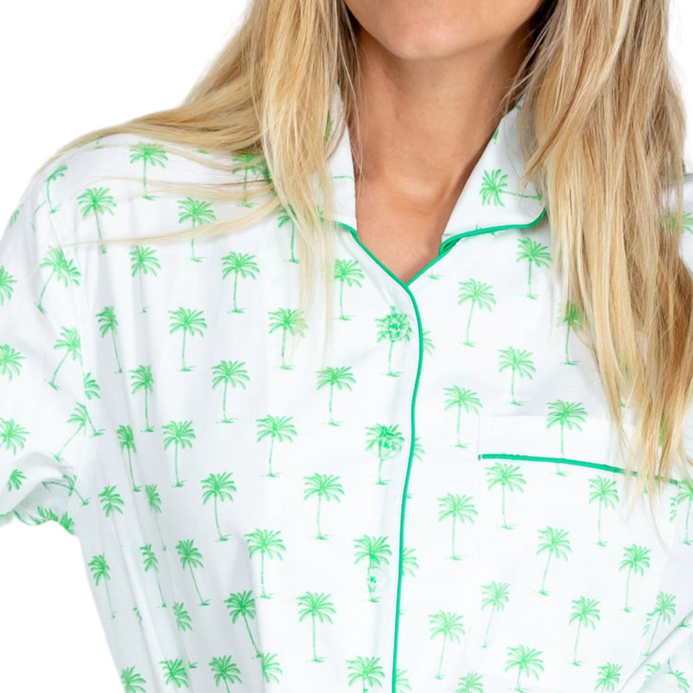Women's Green Palm Tree Night Shirt