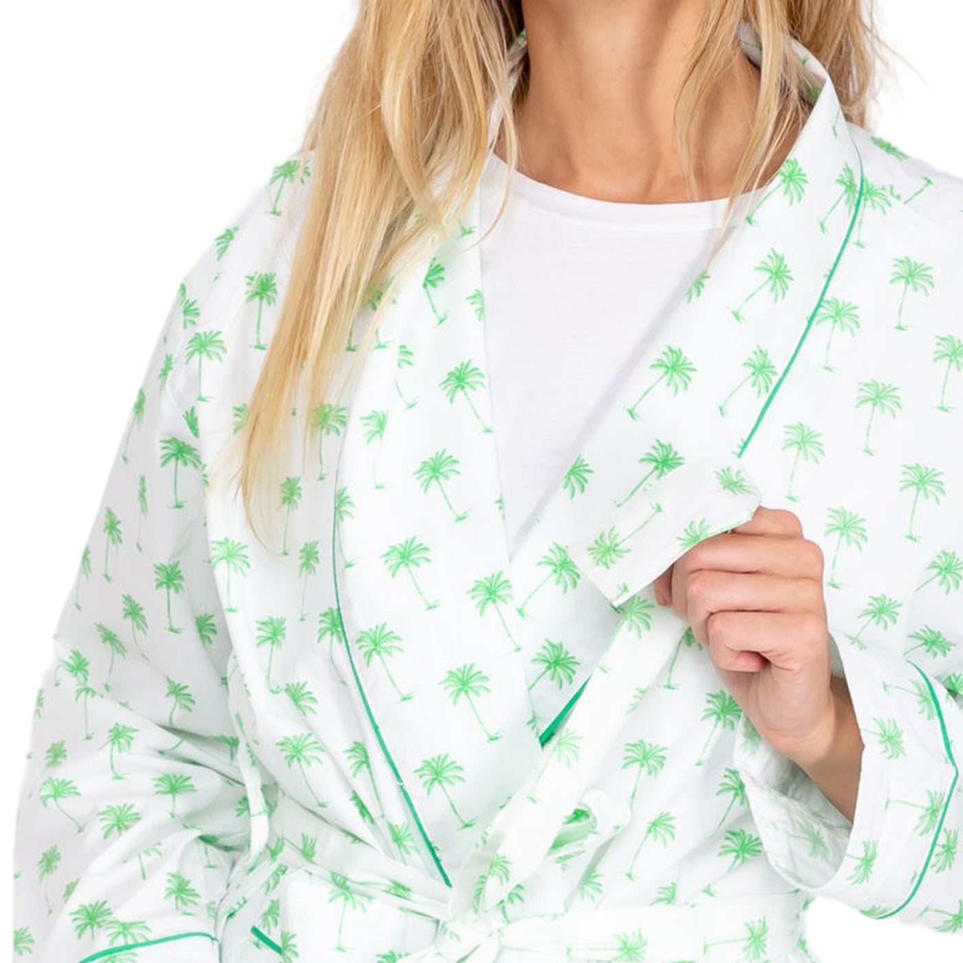 Women's Green Palm Tree Robe