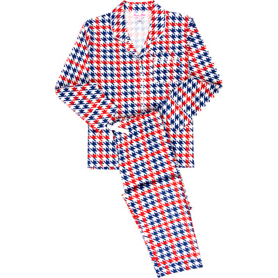 Women's Houndstooth Flannel Long Set