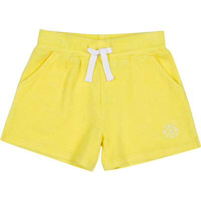 Women's Andy Cohen Yellow Terry Shorts